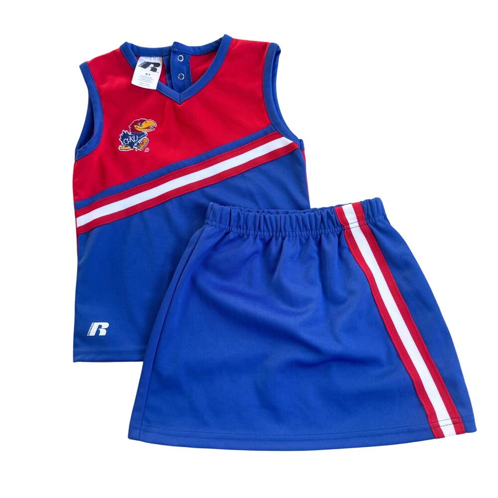 Russell Athletic Kansas Jayhawks 2pc Cheerleader Set Size 5T